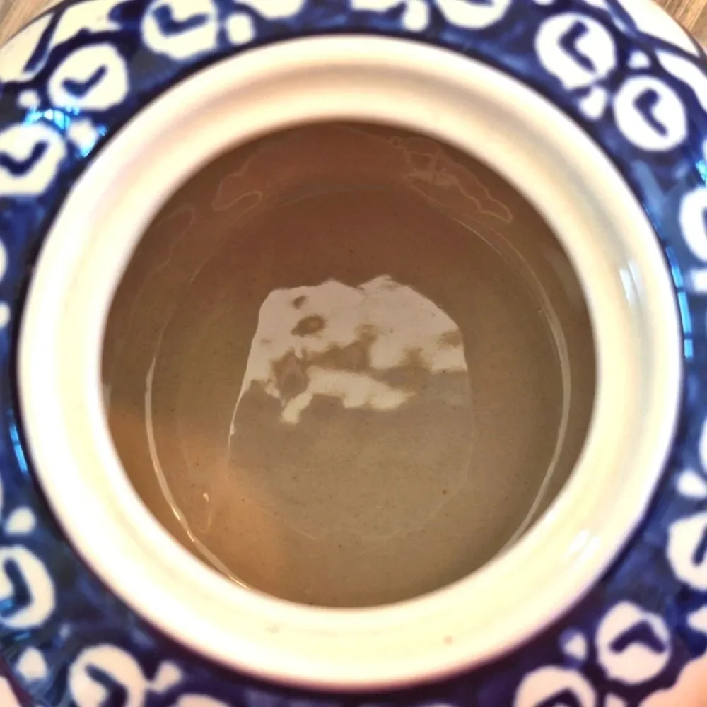 Polish Pottery Authentic Bolesławiec Teapot Hand Made 16 Oz 1 Pint BLUE 2 cups